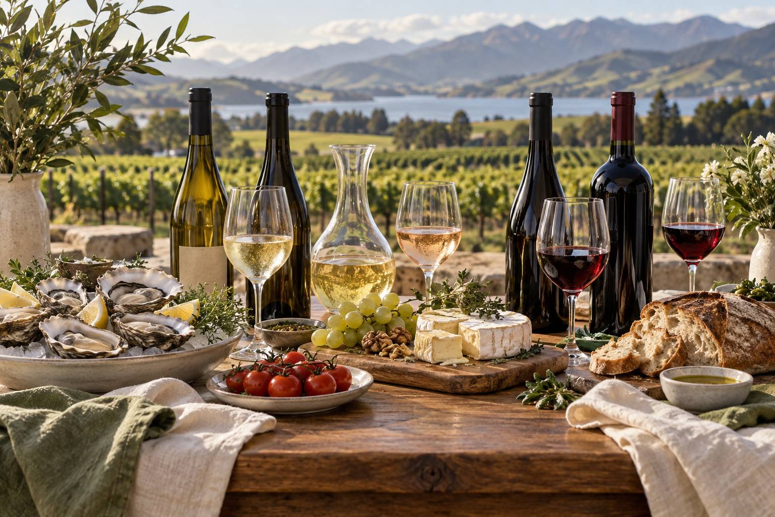 Illustration éditoriale du sujet : Découvrez les cépages emblématiques de marlborough et leurs vins