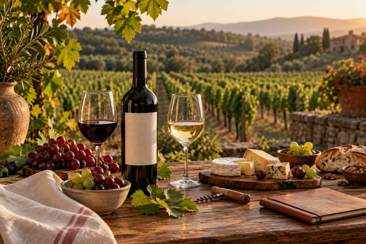 Illustration éditoriale du sujet : Tout savoir sur les vins et cépages